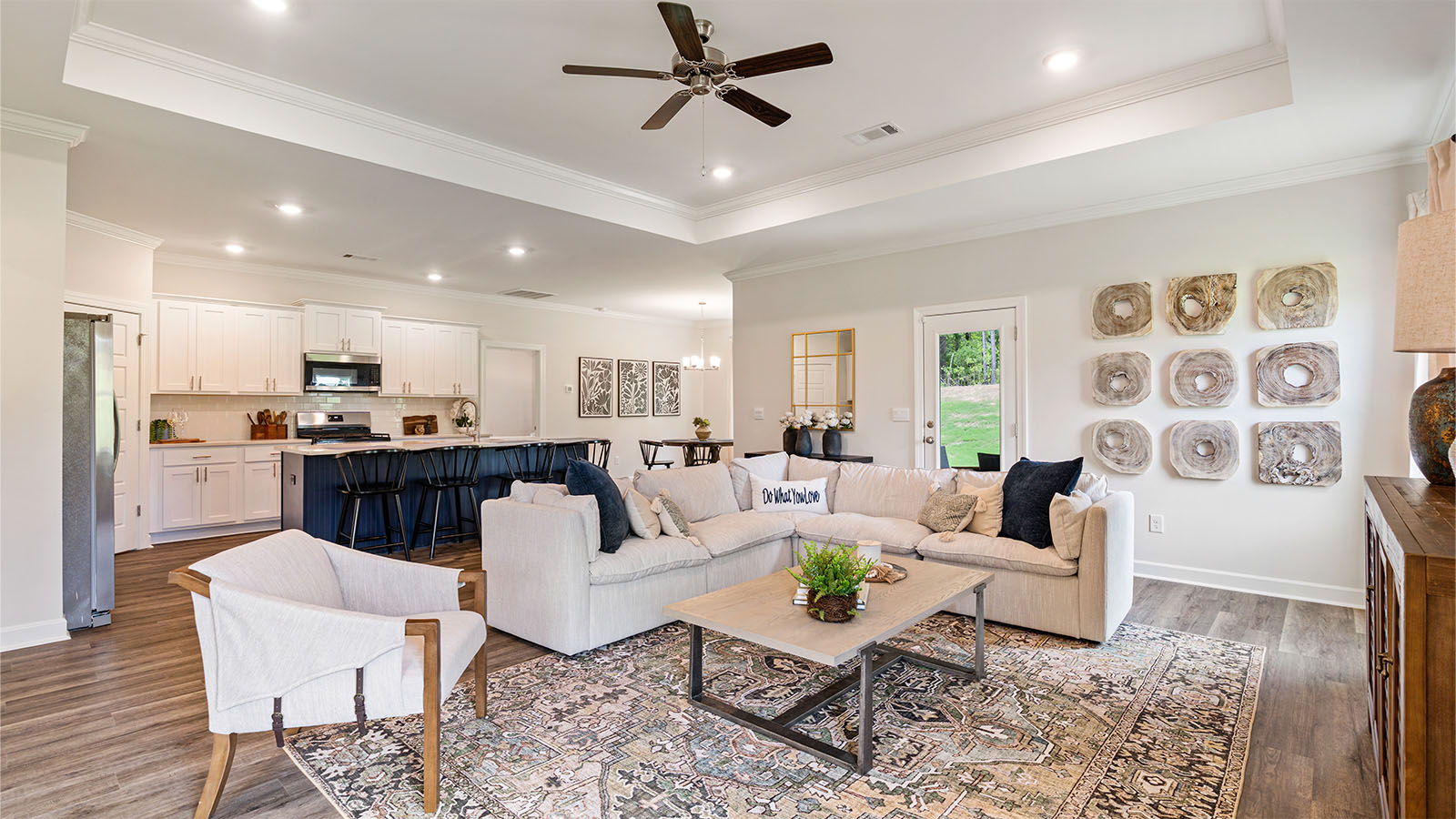 The Camden floorplan open living area