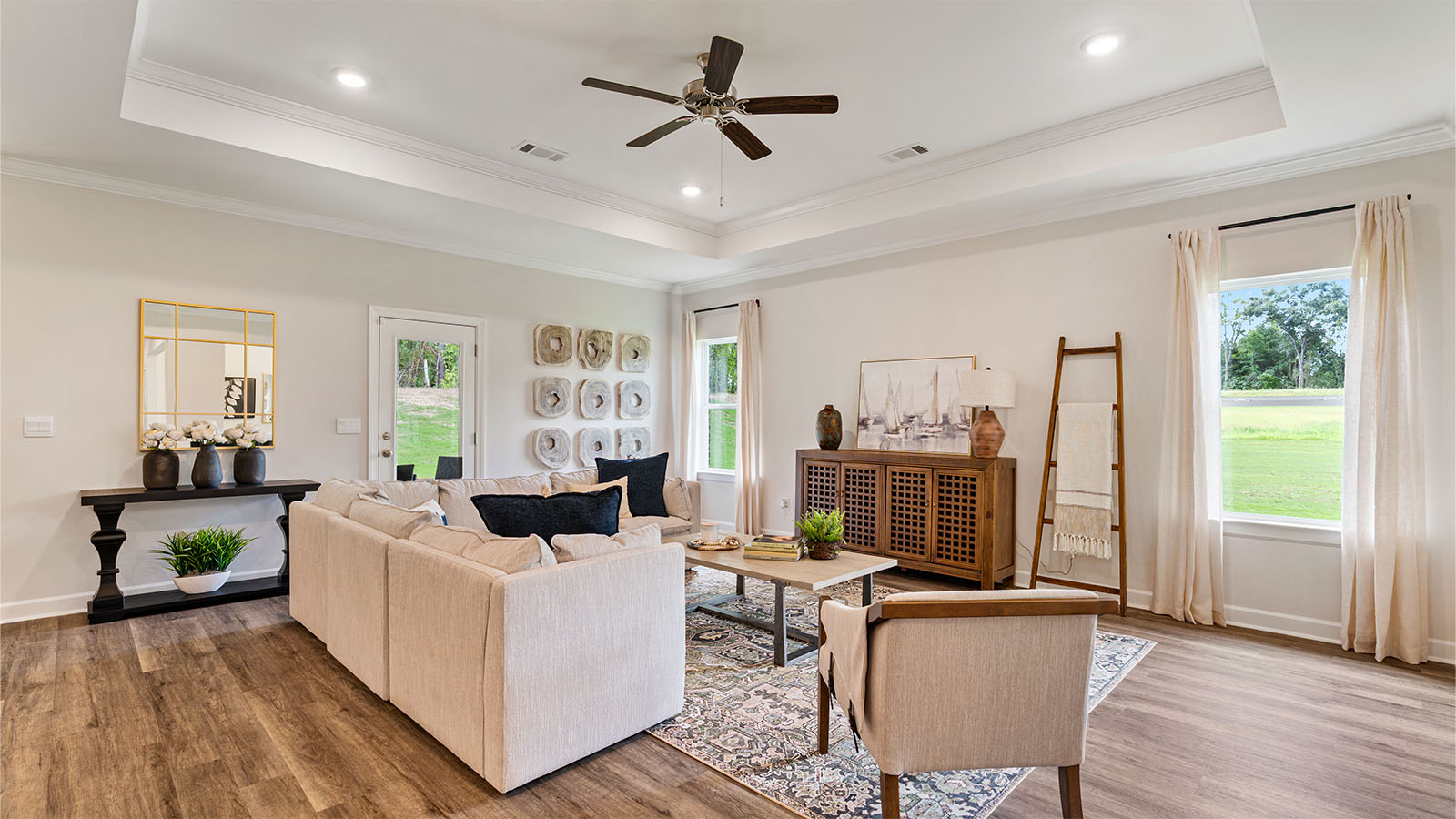 The Camden floorplan open living area