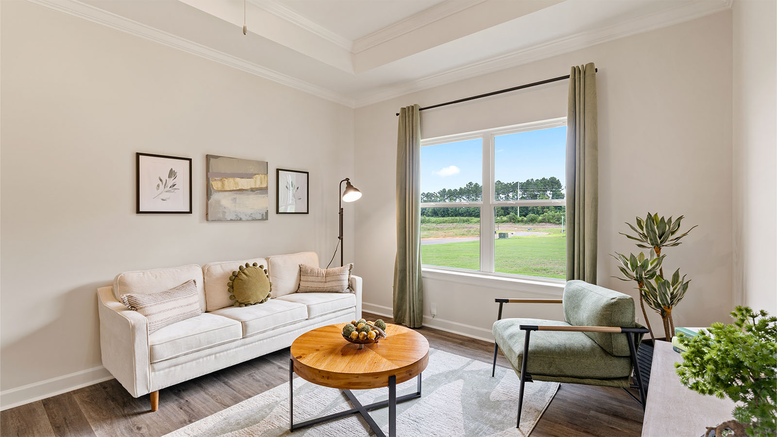 The Camden floorplan open living area