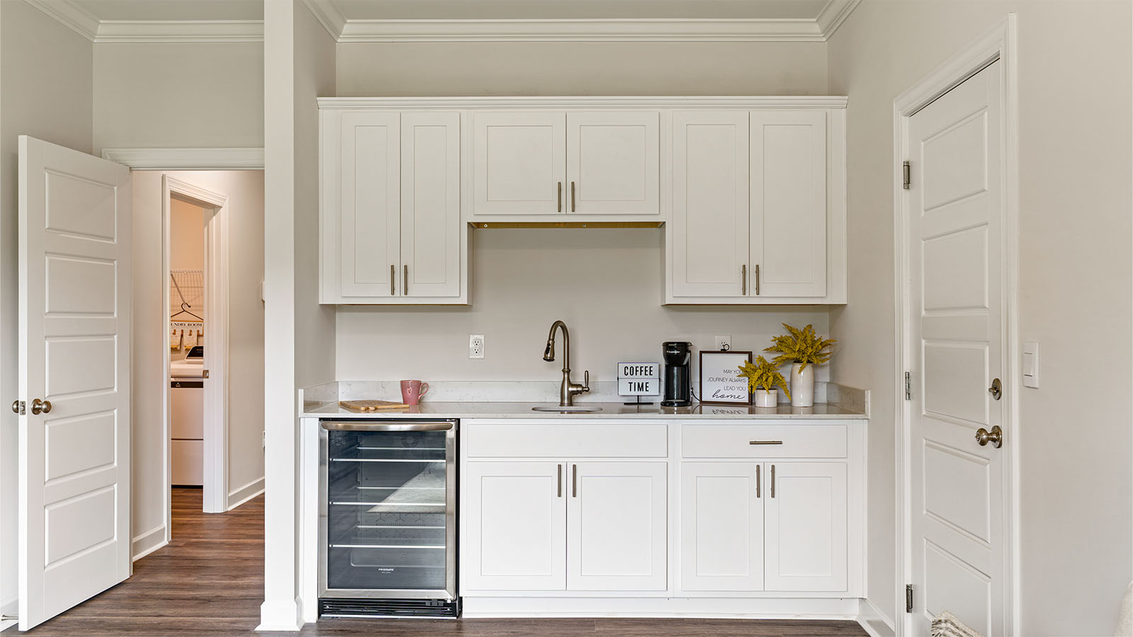 The Camden floorplan open living area