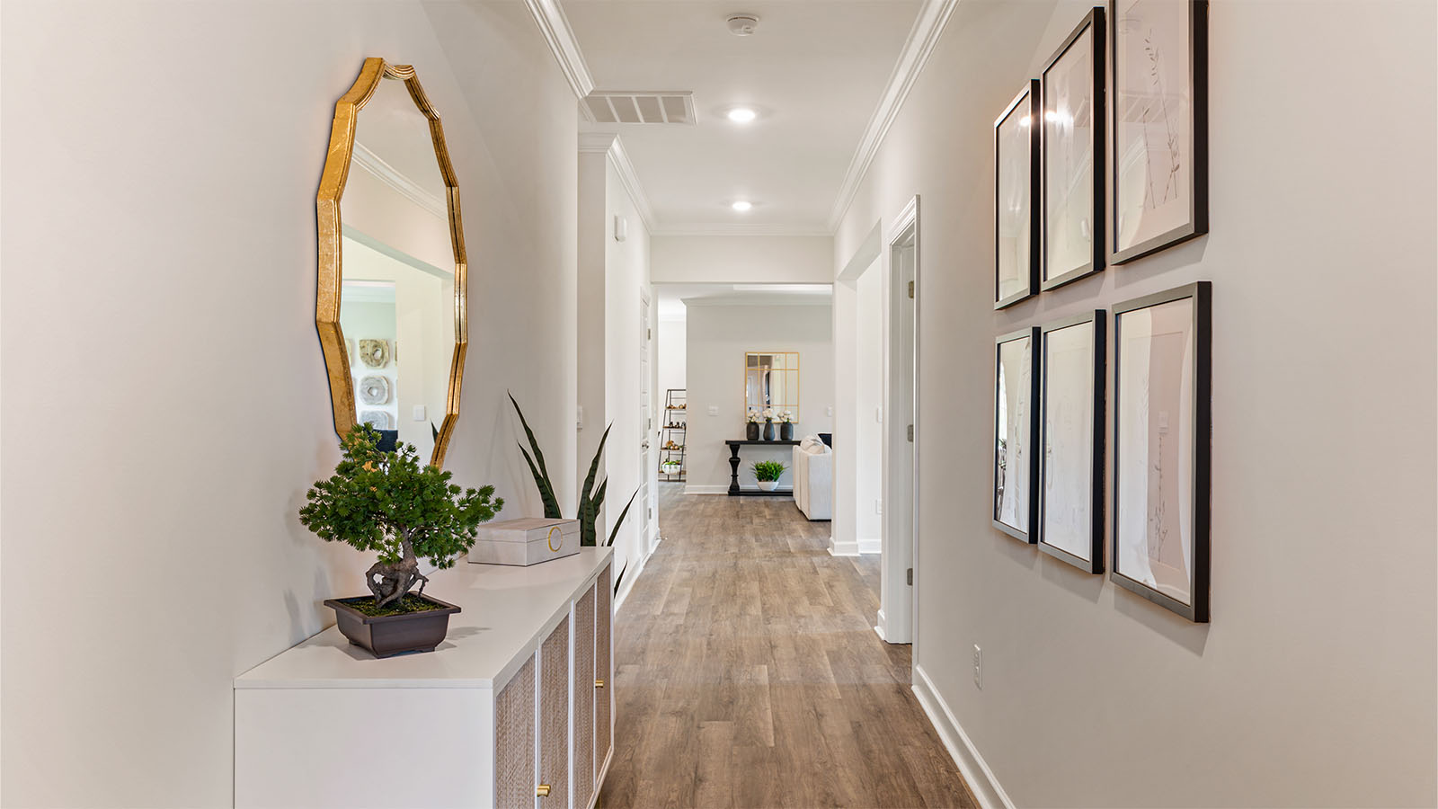 The Camden floorplan open living area