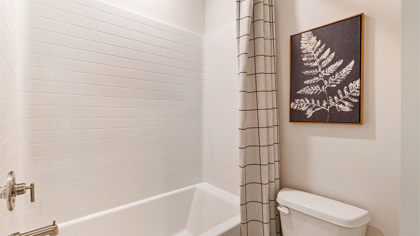 The Camden floorplan bathroom with double vanity sink