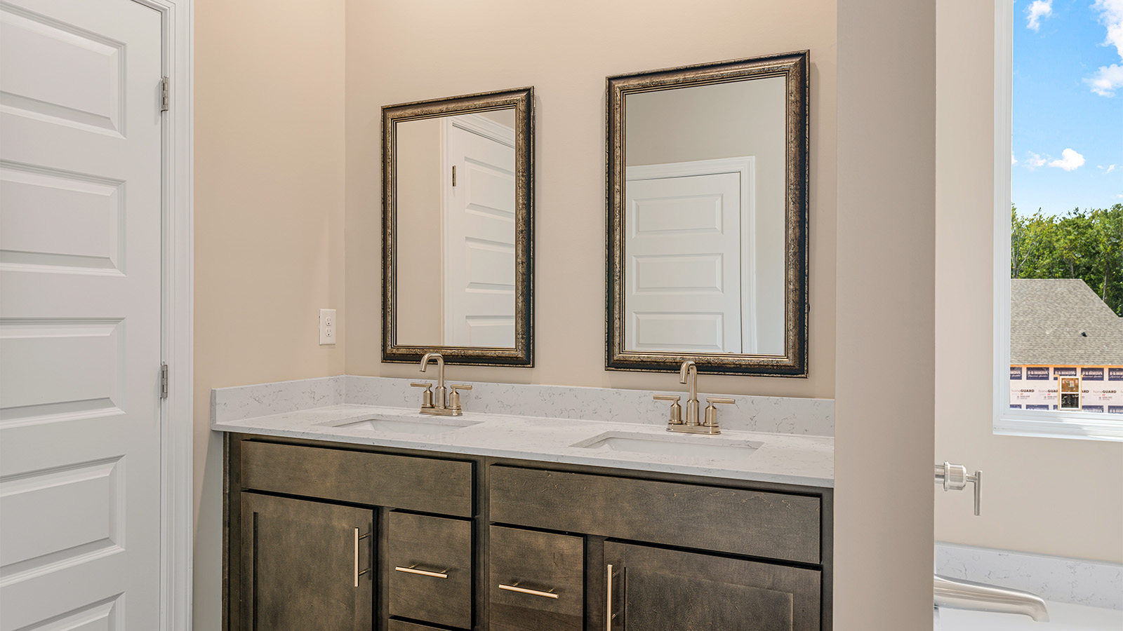 Bathroom with double vanity