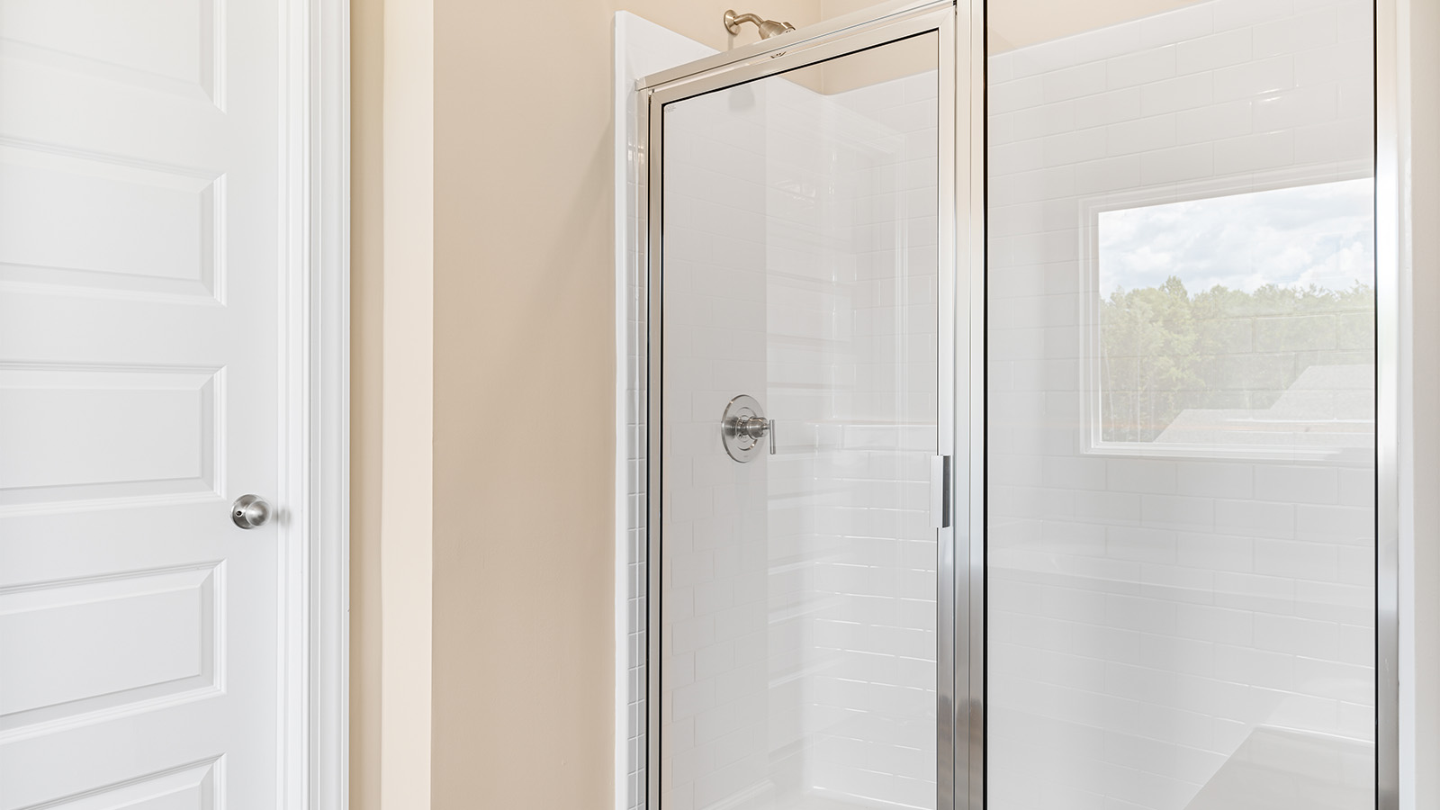 Shower in a bathroom