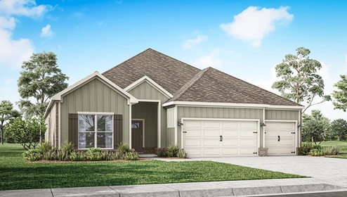 The Hawthorne floorplan exterior rendering of elevation A5