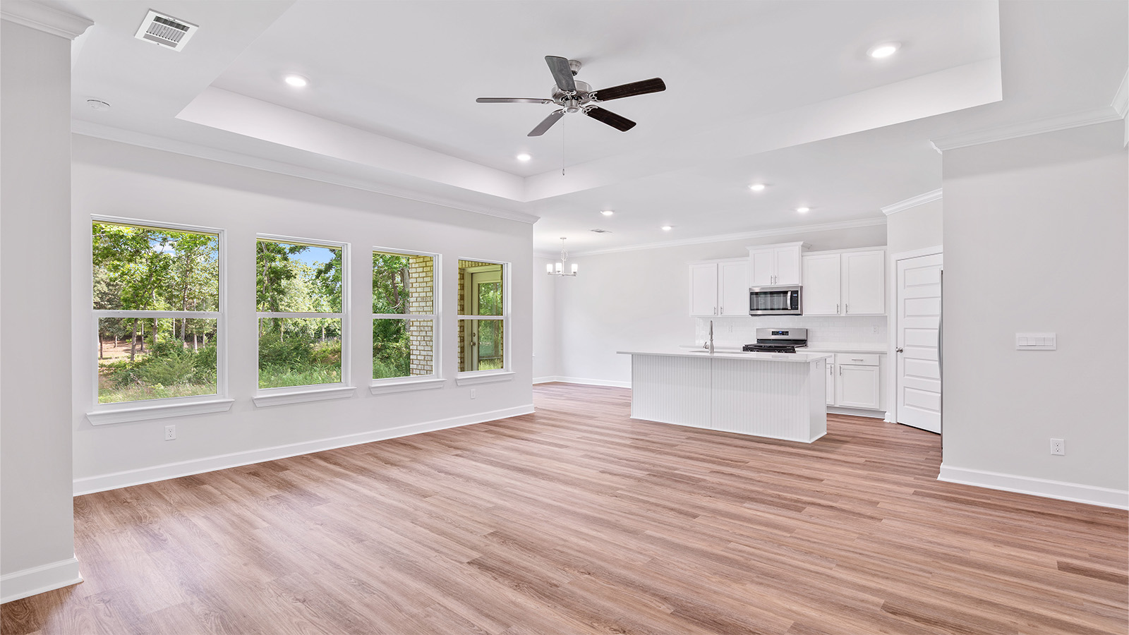 luxury vinyl plan flooring, natural light