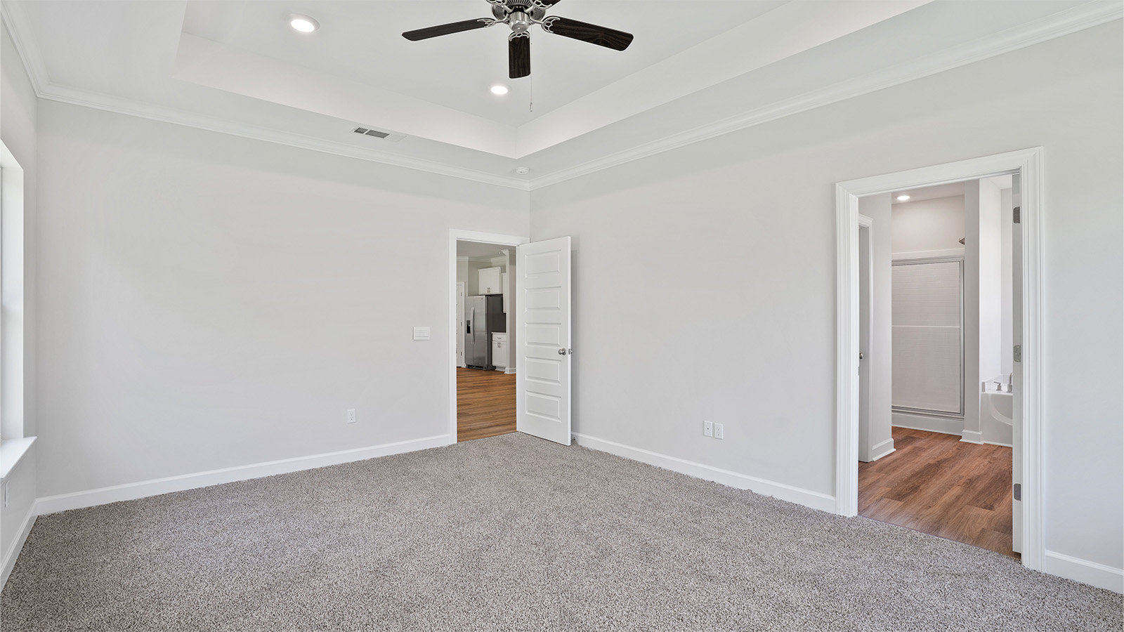 Mohawk carpeted bedrooms, natural lighting, new construction home