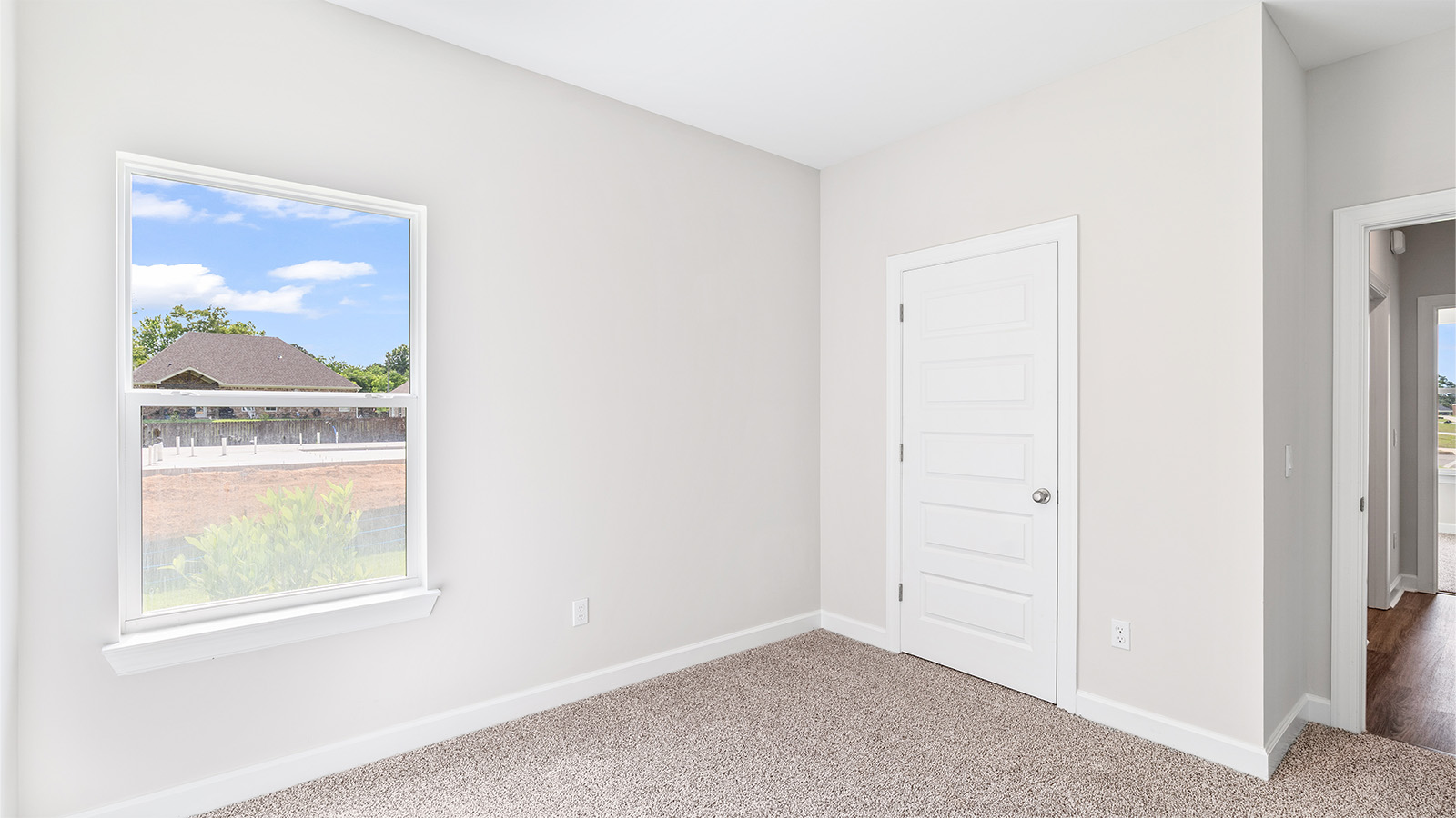 Mohawk carpeted bedrooms, natural lighting, new construction home