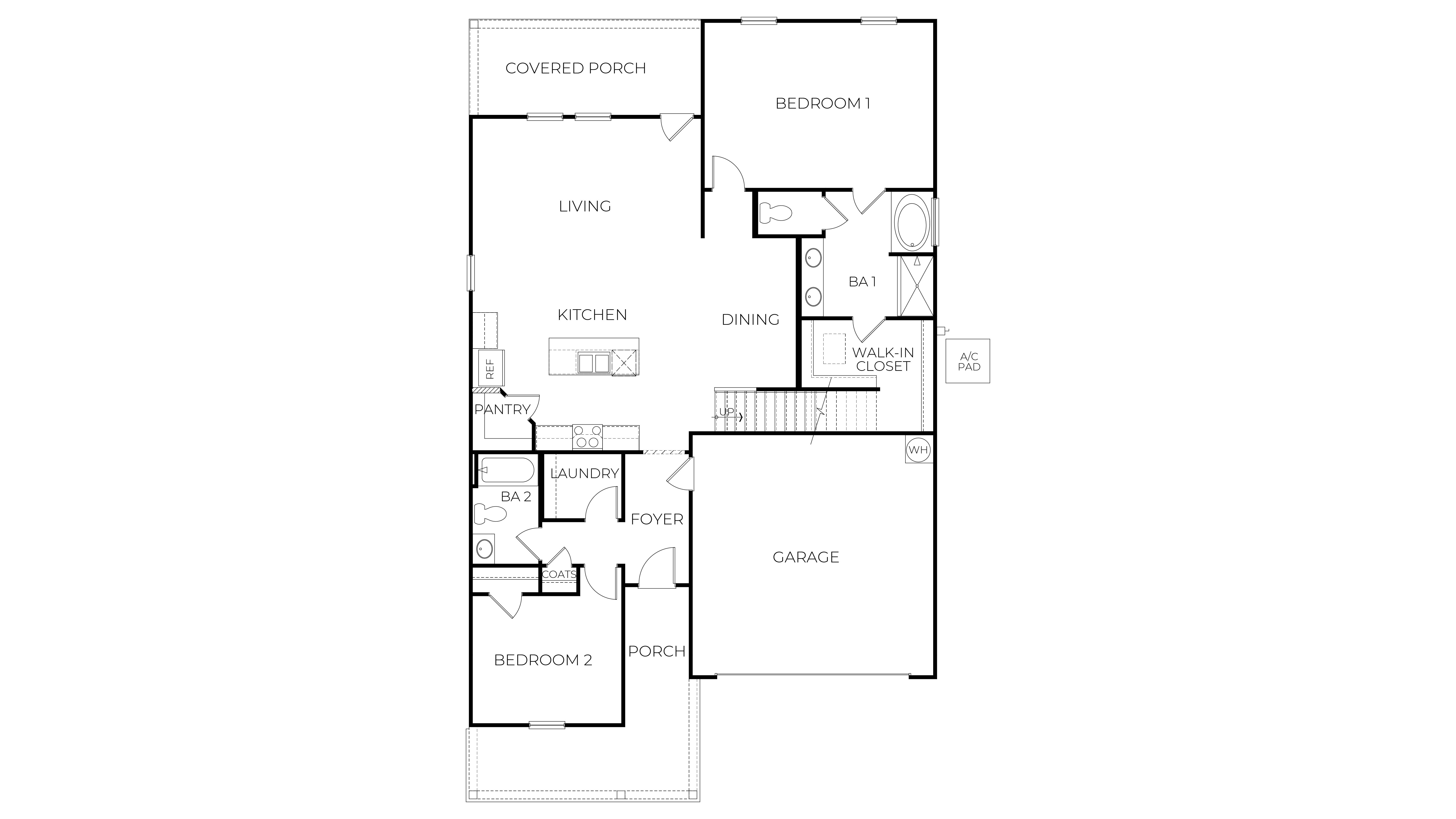 The Oxford floorplan first level