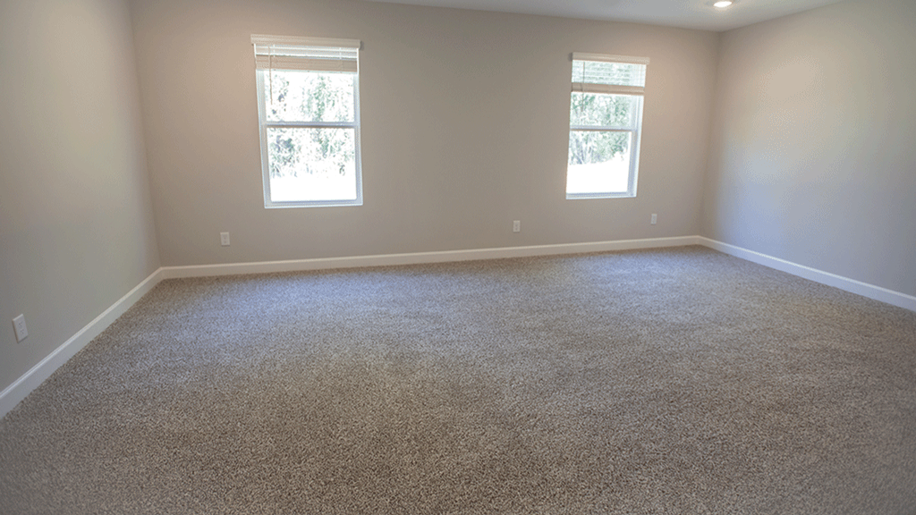 The Oxford floorplan living space with carpet