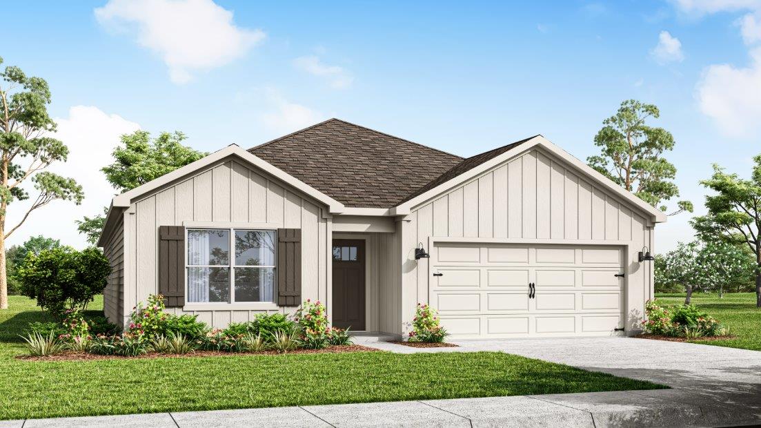 The Cali exterior floorplan rendering