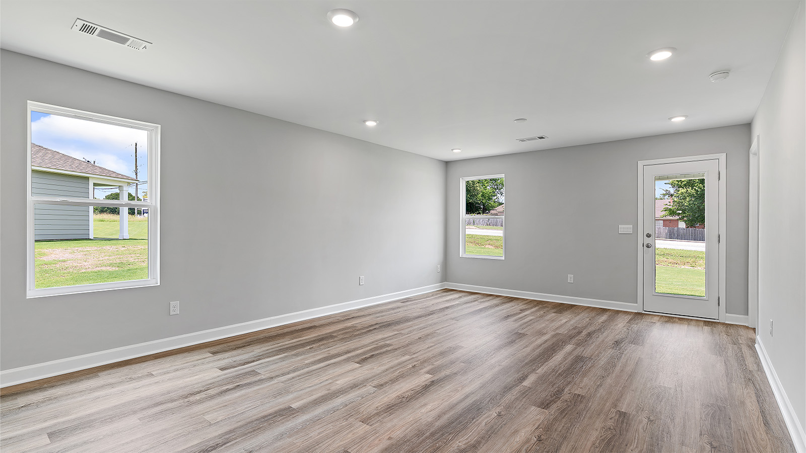 Delilah floorplan exterior preview at Sagebrush in Headland, AL. One‑story home with 1‑car garage. Representational image.