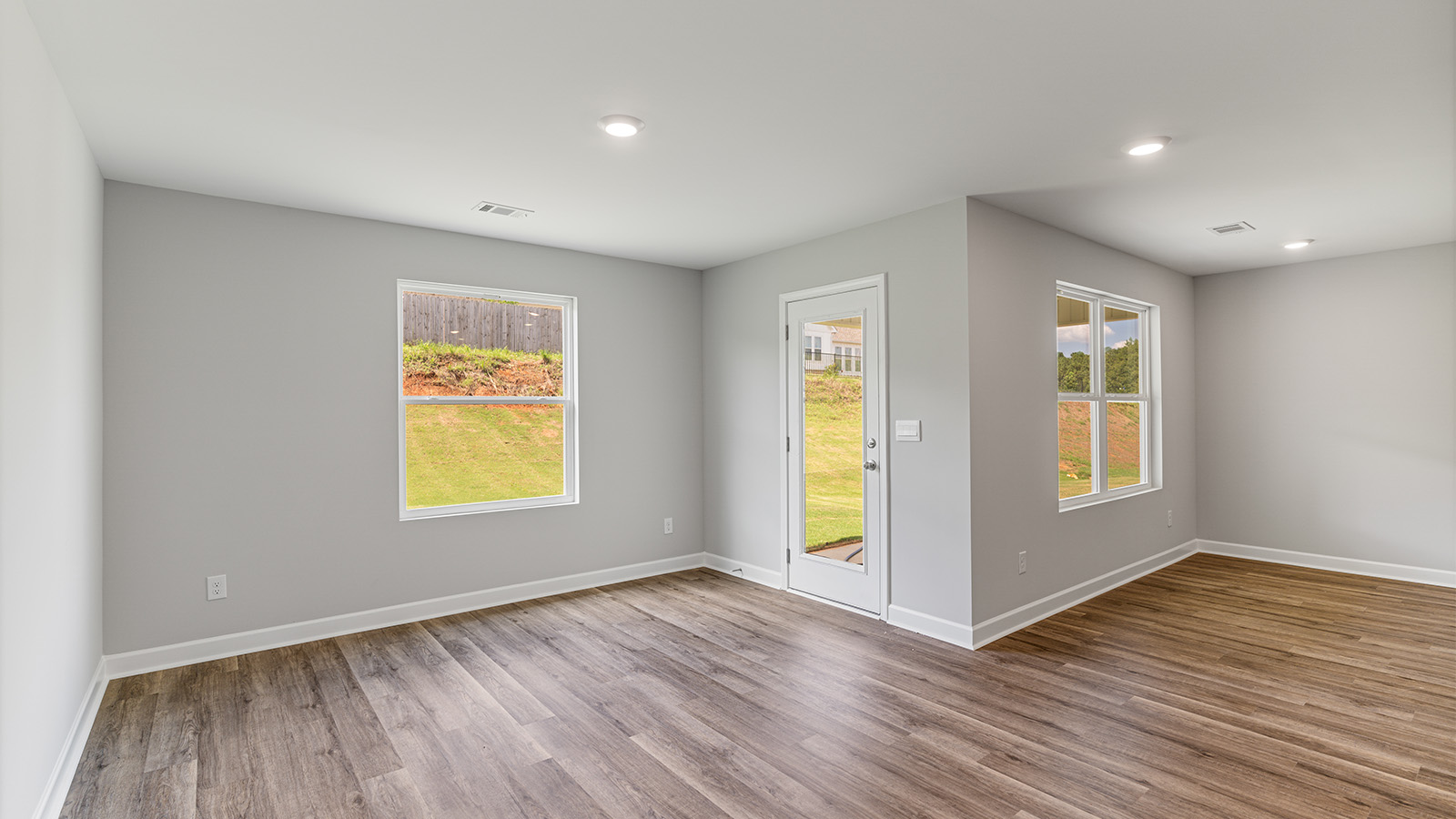 Open kitchen overlooking the living area for effortless hosting