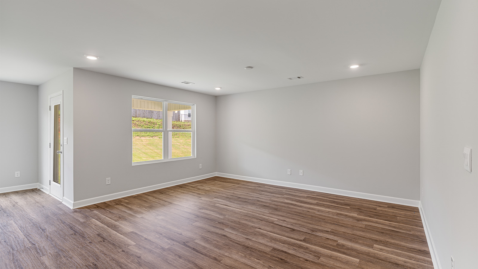 Open kitchen overlooking the living area for effortless hosting