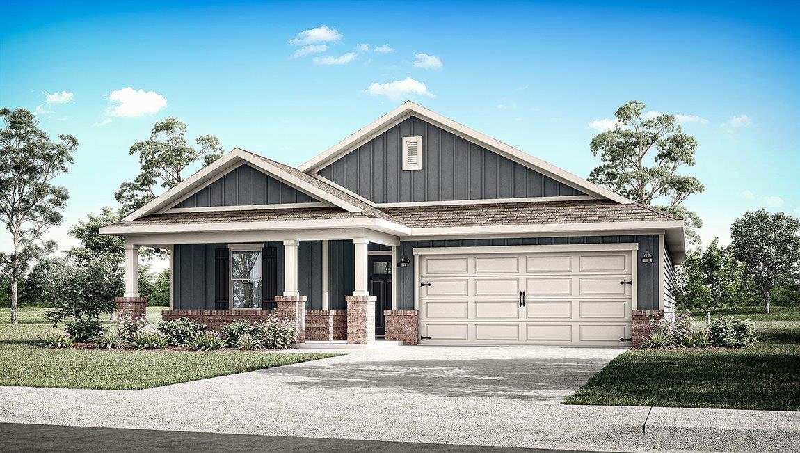 the kelly exterior rendering single story new construction home