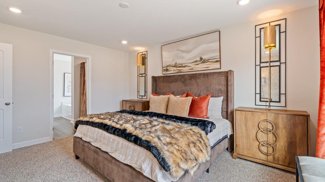 Mohawk carpeted bedrooms, natural lighting, new construction home