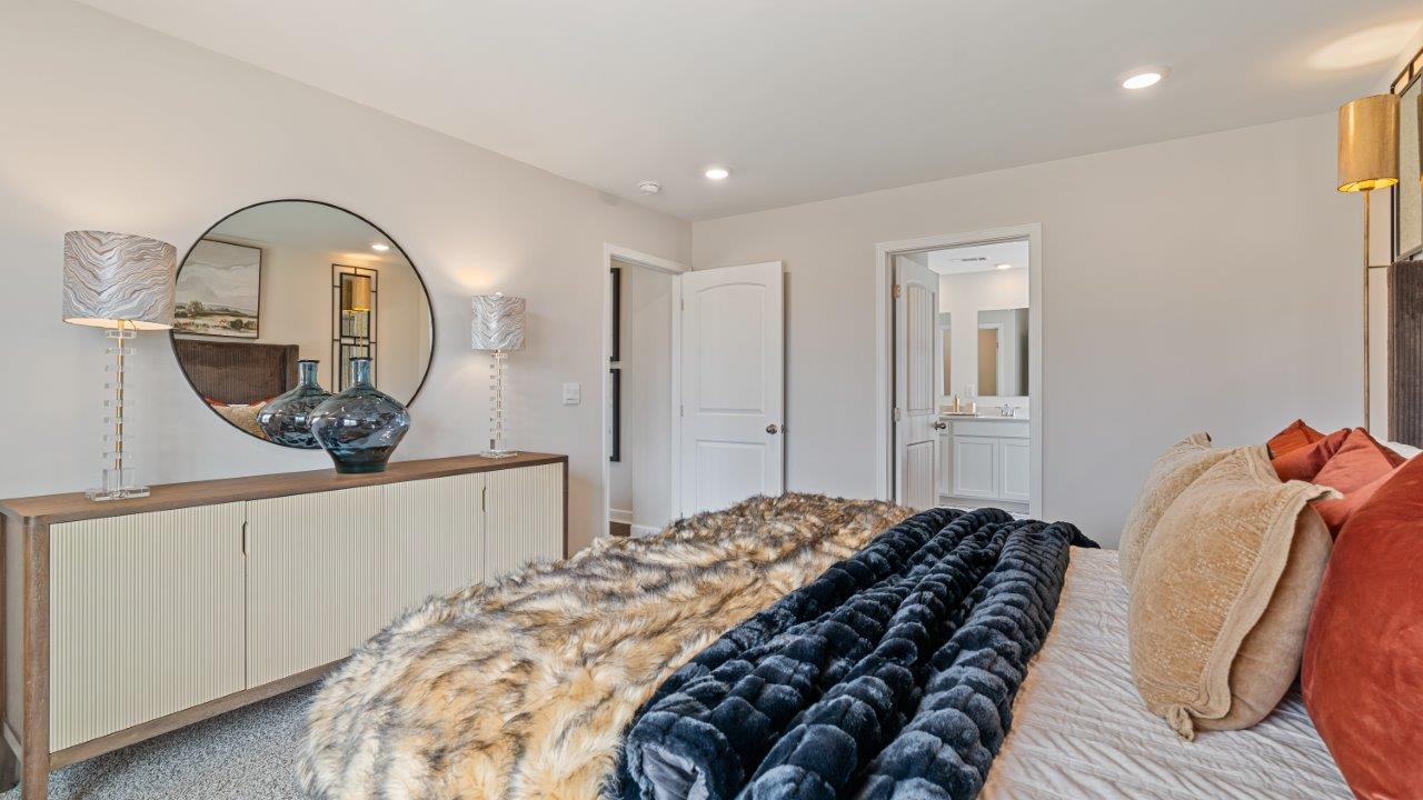Mohawk carpeted bedrooms, natural lighting, new construction home