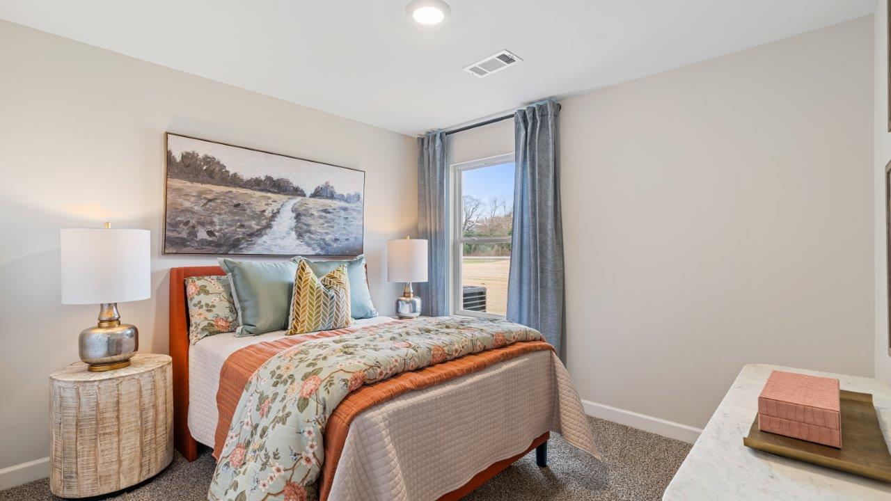 Mohawk carpeted bedrooms, natural lighting, new construction home