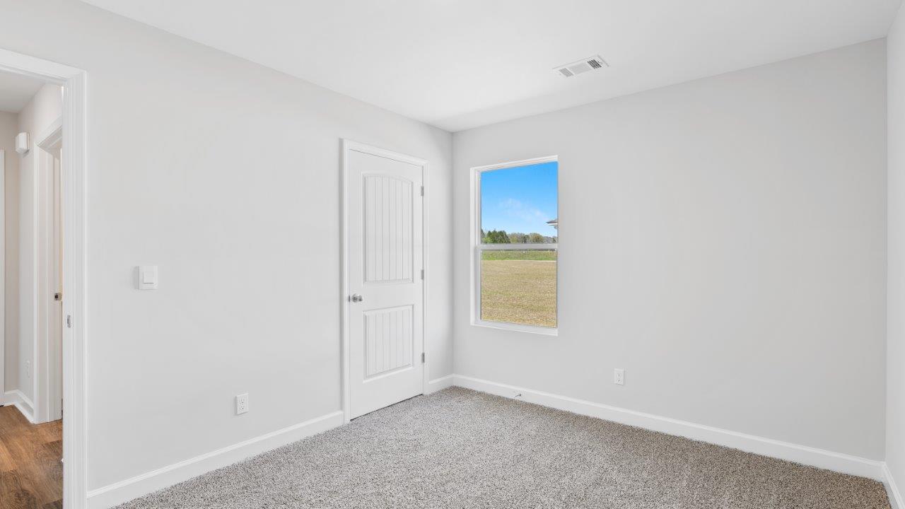 Mohawk carpeted bedrooms, natural lighting, new construction home