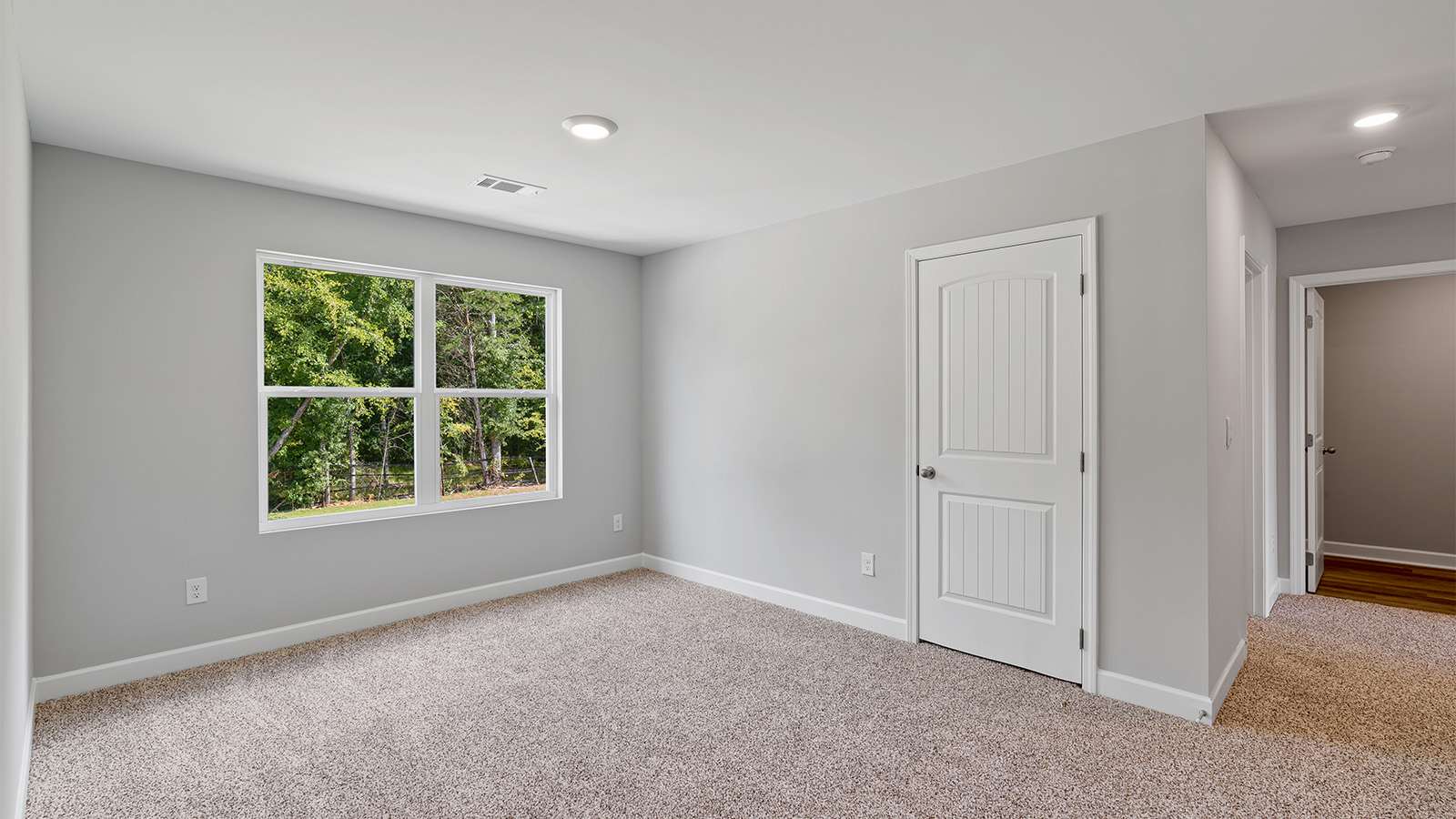 Mohawk carpeted bedrooms, natural lighting, new construction home