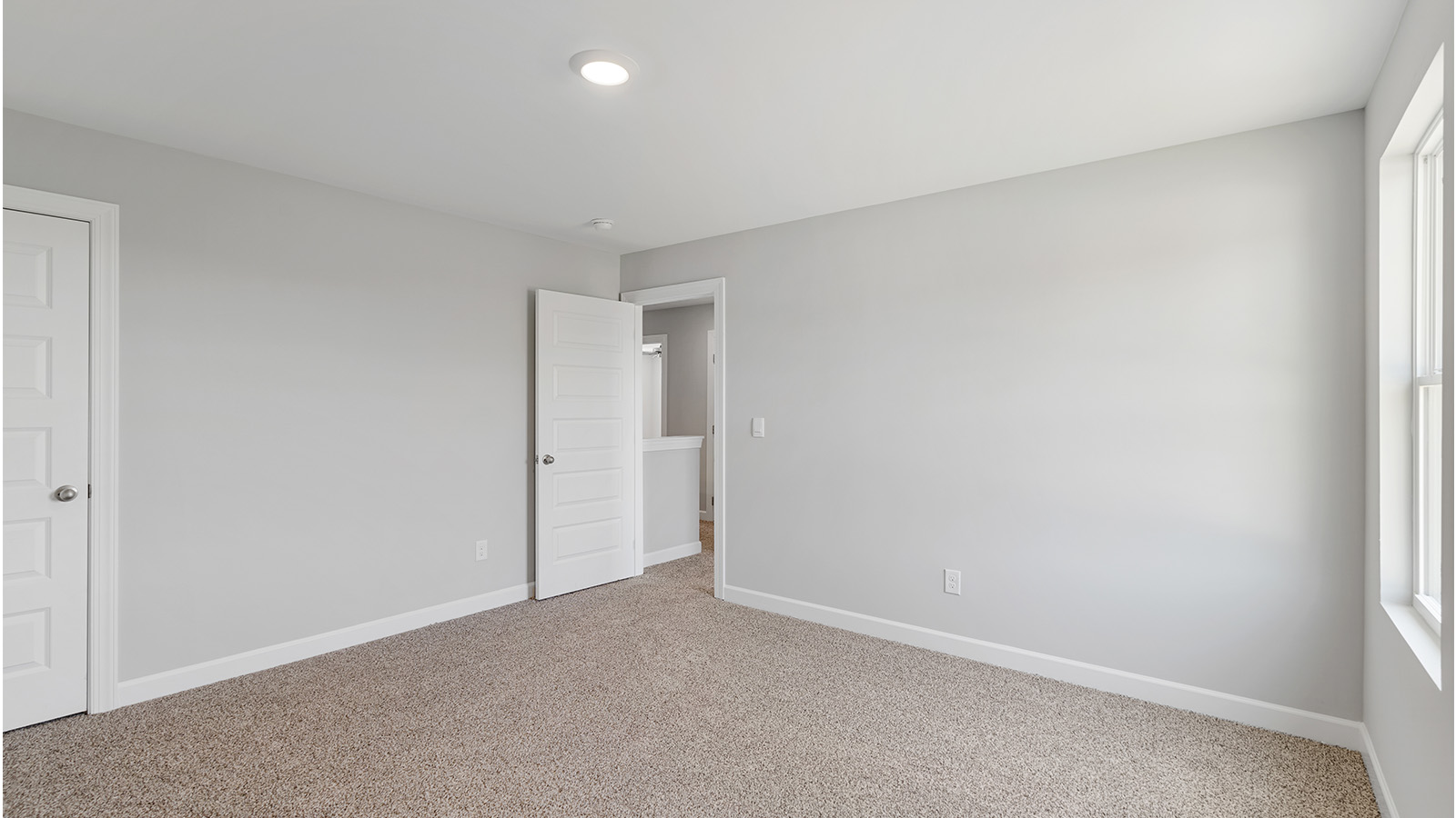Mohawk carpeted bedrooms, natural lighting, new construction home