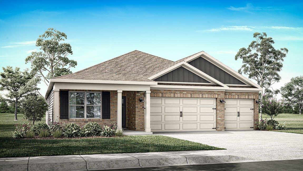the willow exterior rendering one story new constructionh home