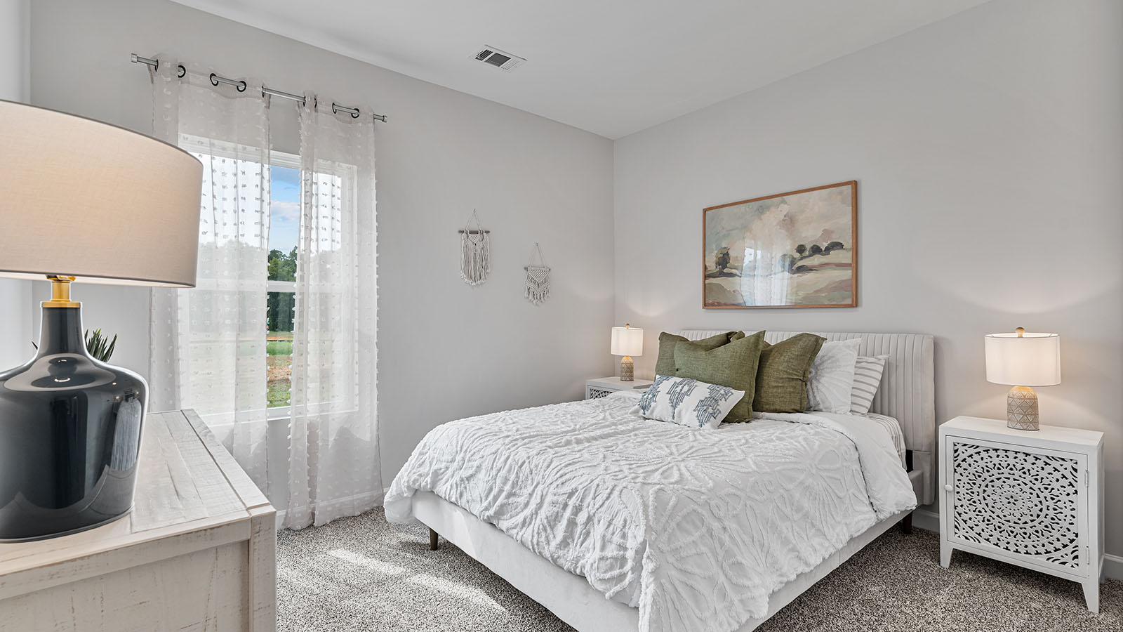 Mohawk carpeted bedrooms, natural lighting, new construction home