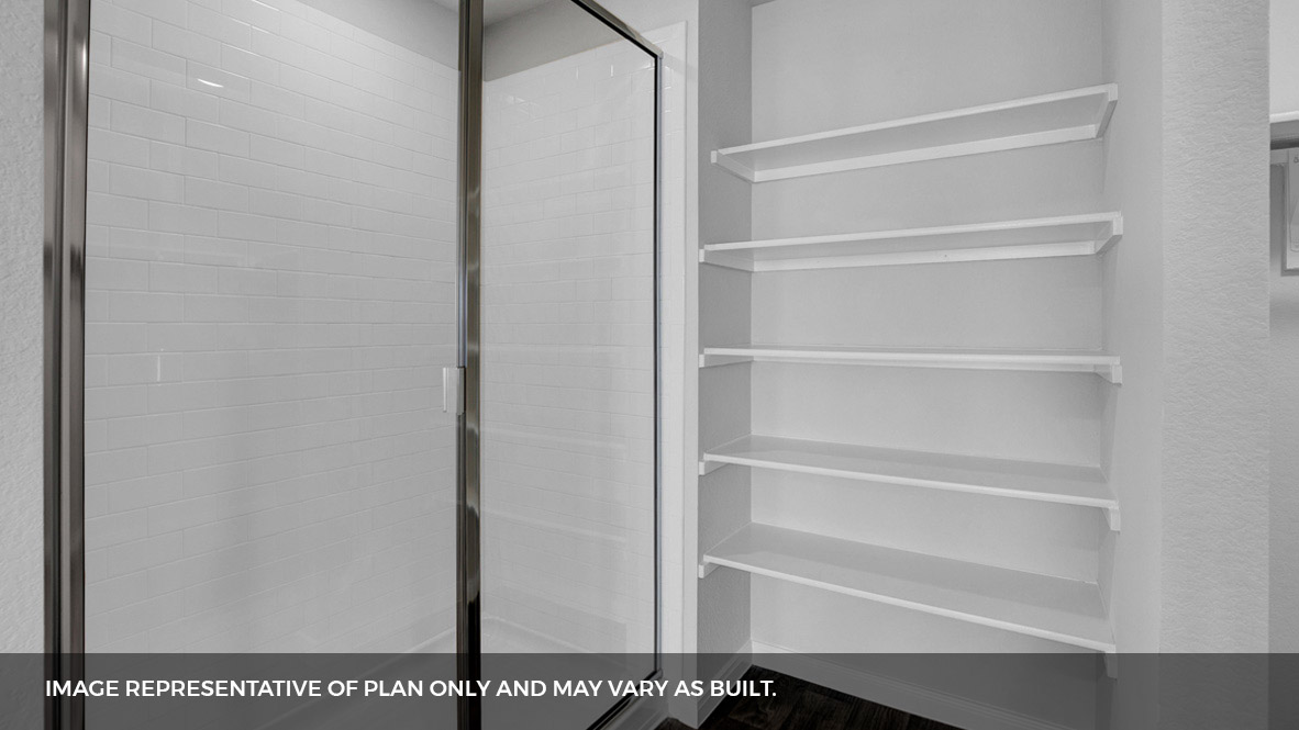 Primary bathroom shower.