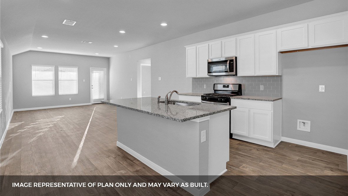 Kitchen with island.