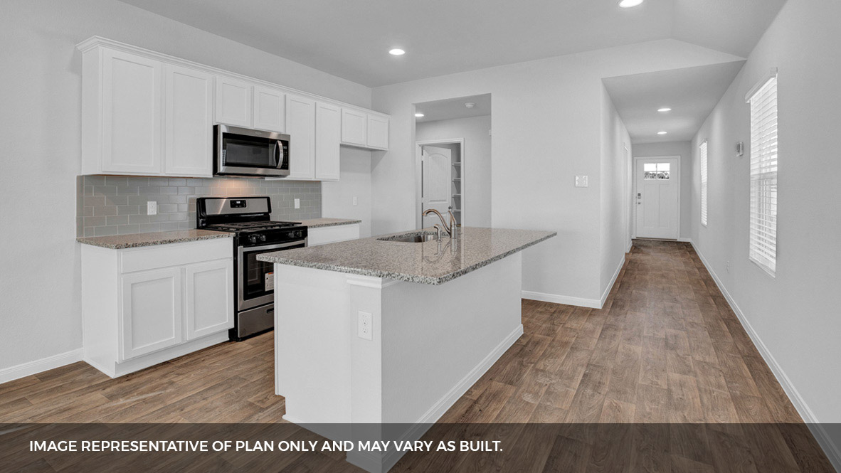 Kitchen with island.