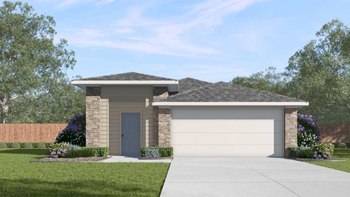 Diana Front Exterior Rendering - One Story - Elevation N