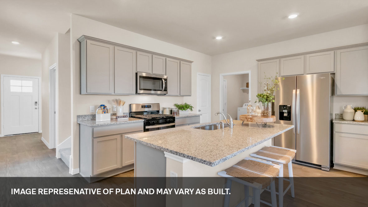 Kitchen with island.