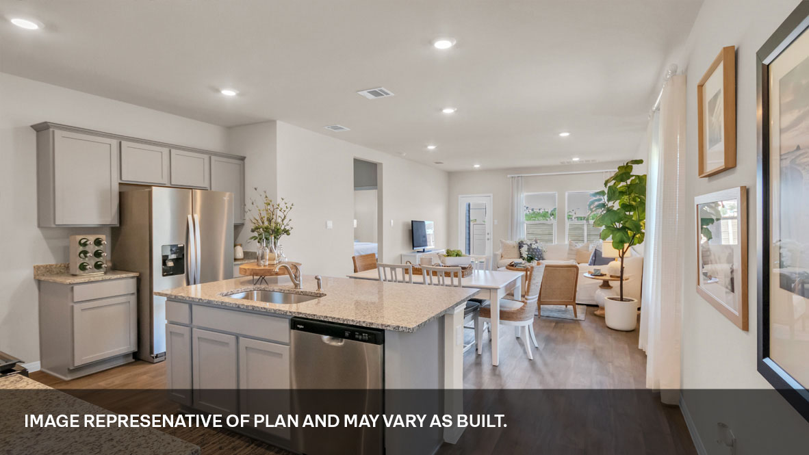Kitchen with island.