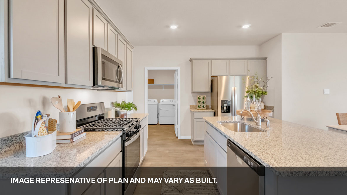Kitchen with island.