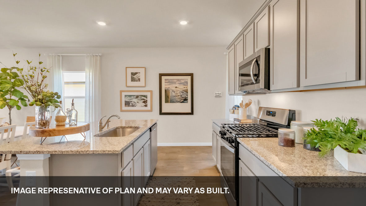 Kitchen with island.