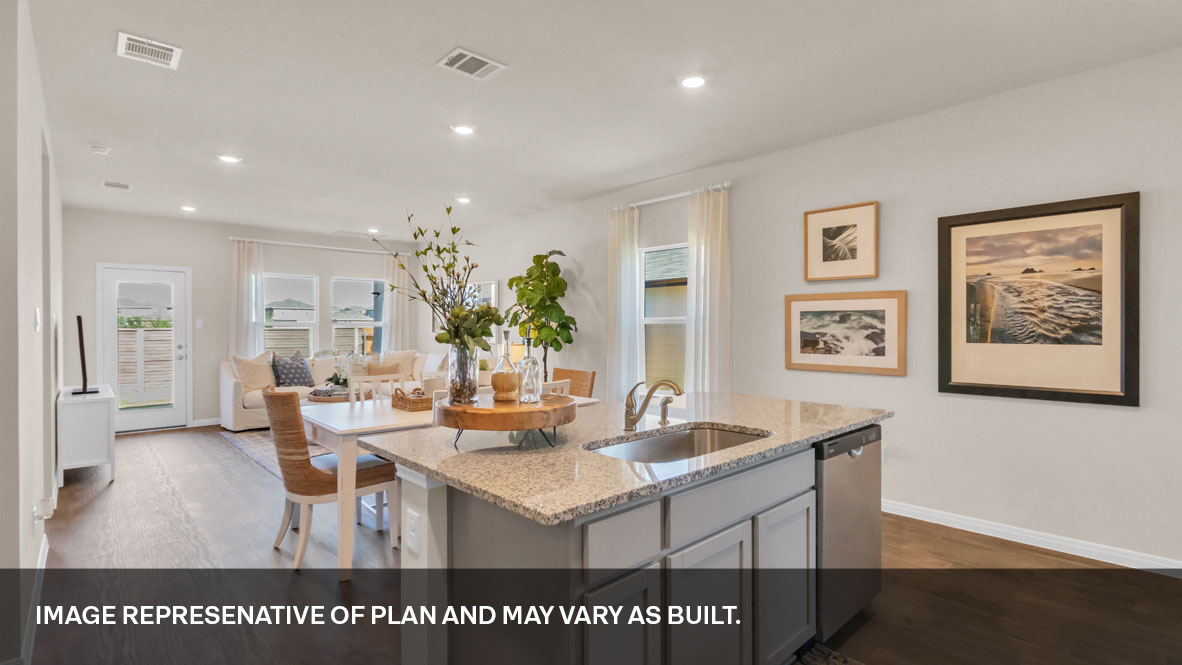 Kitchen with island.
