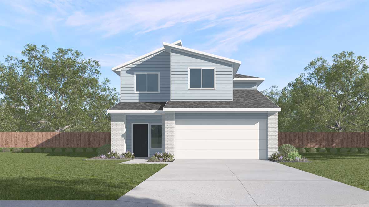 The Hanna Front Exterior Rendering - Elevation M