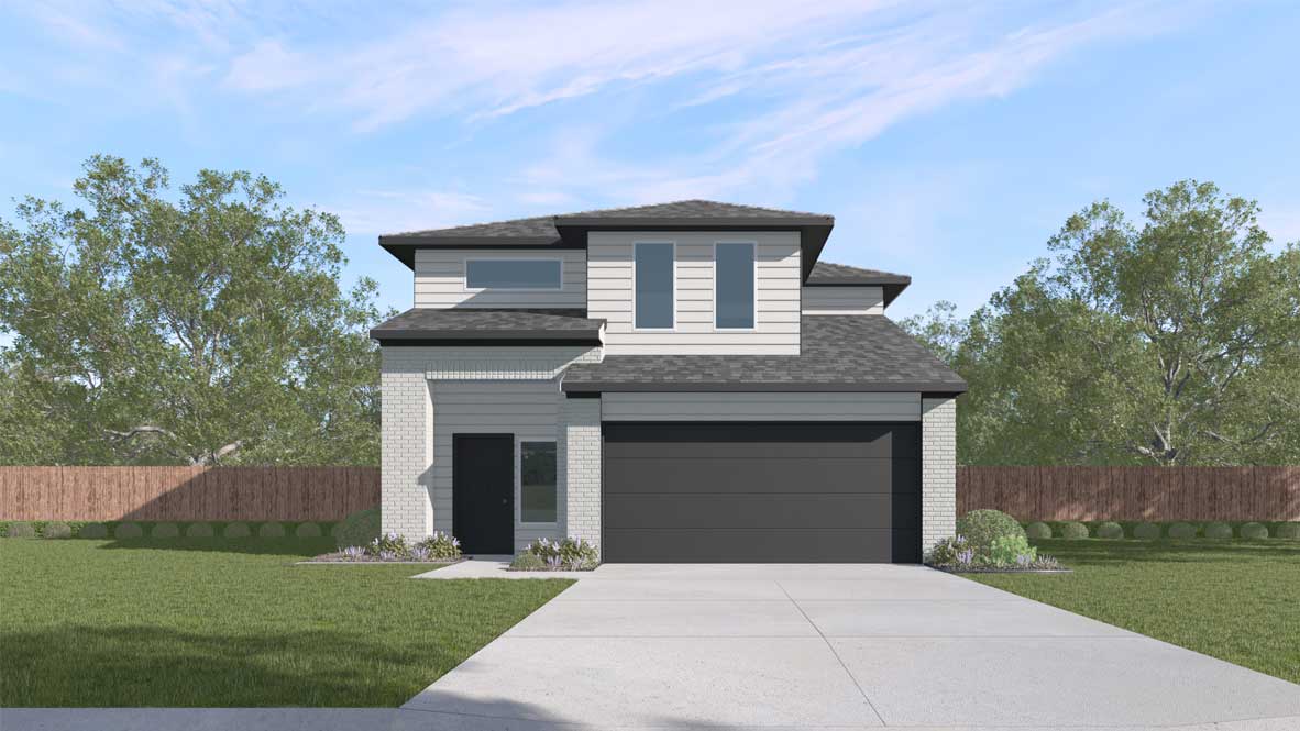 The Hanna Front Exterior Rendering - Elevation N