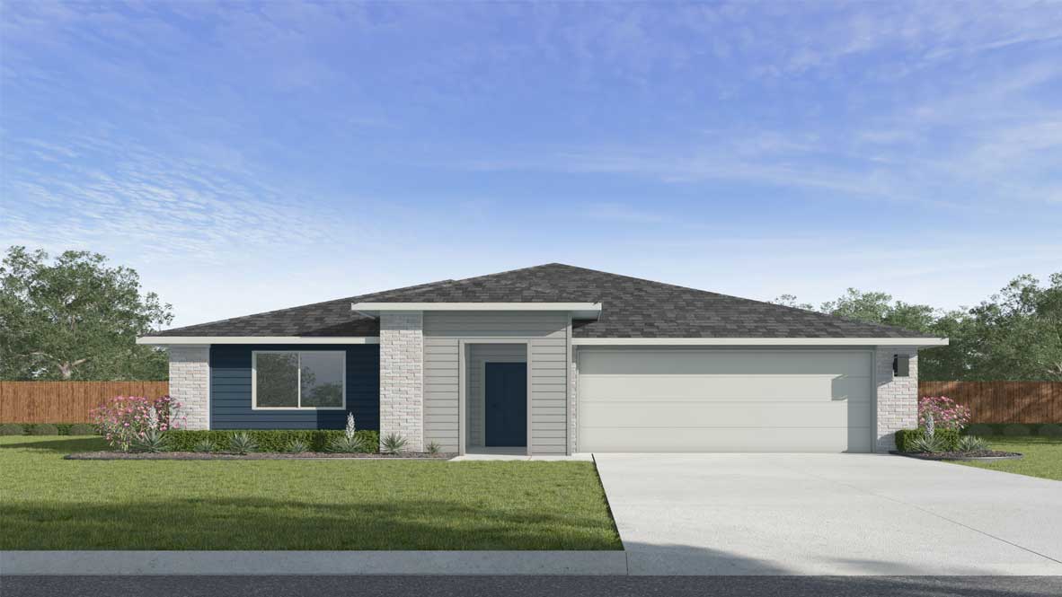 Exterior of new build home.