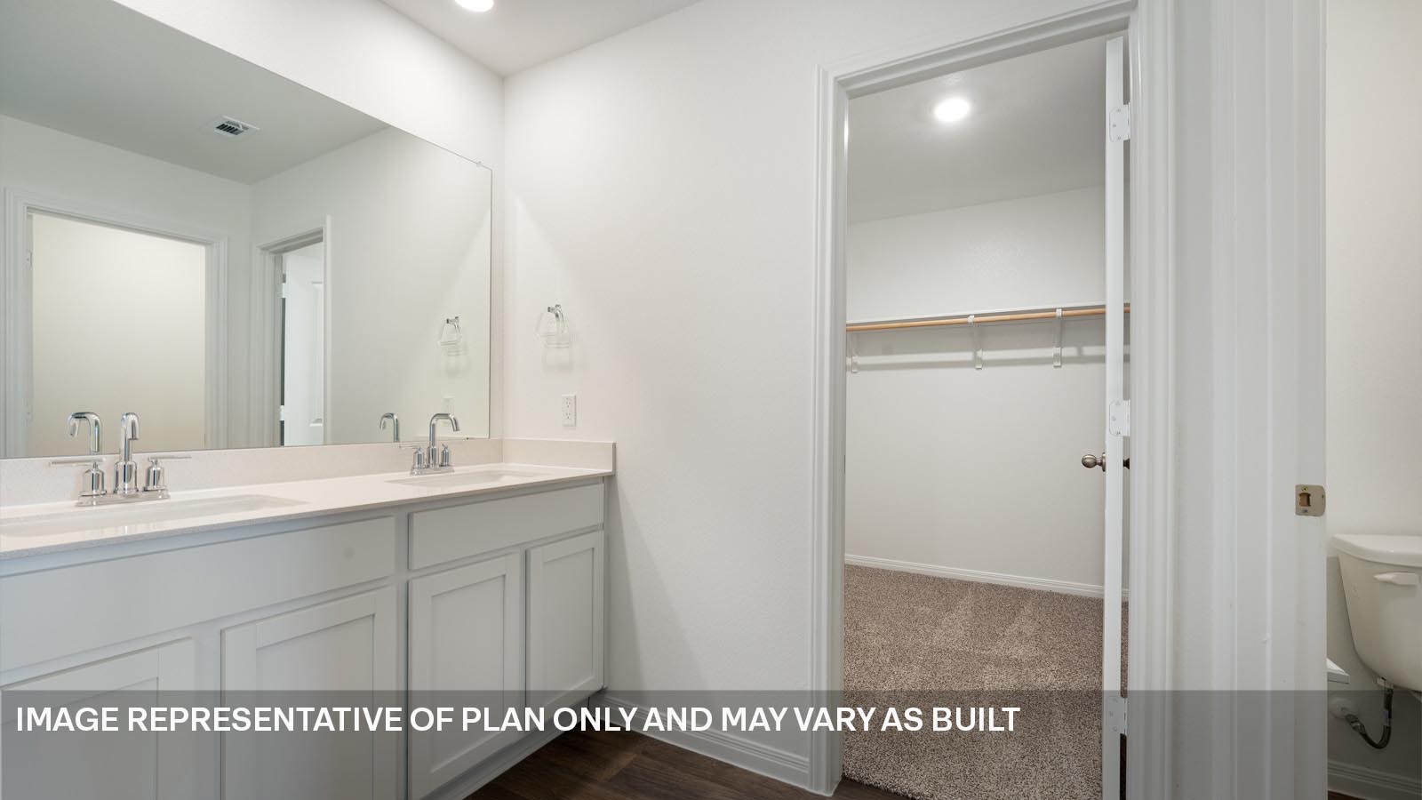Bathroom 1 with double vanity.