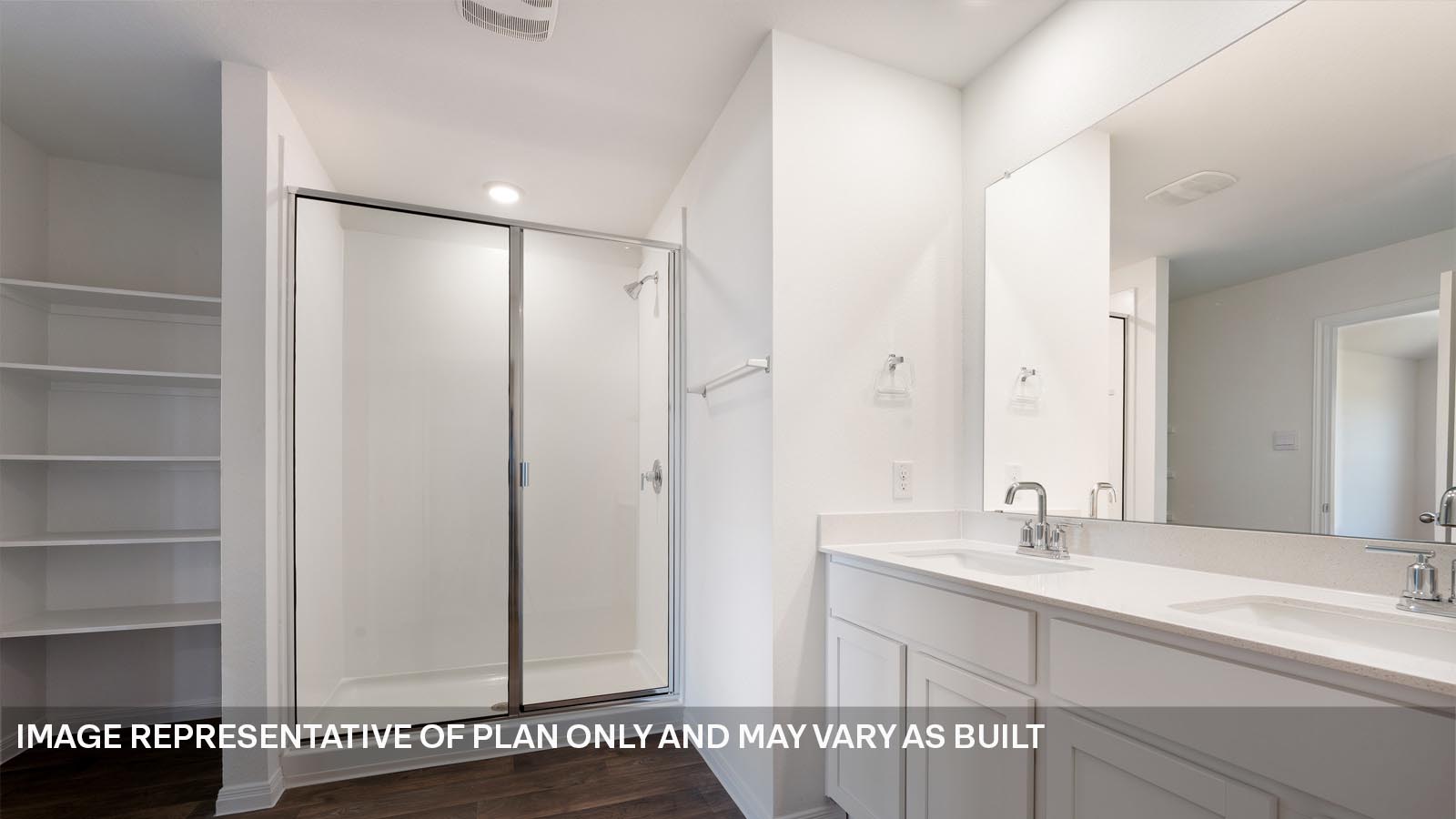 Bathroom 1 with double vanity.
