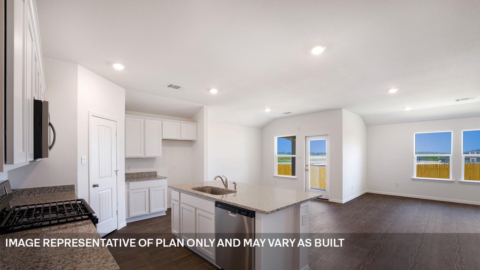 Kitchen with island.
