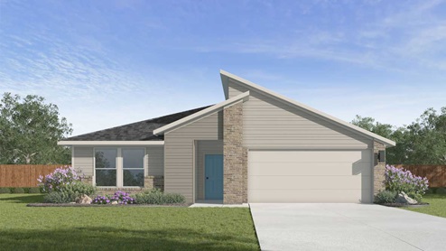 Glendale Front Exterior Rendering - One Story - Elevation M