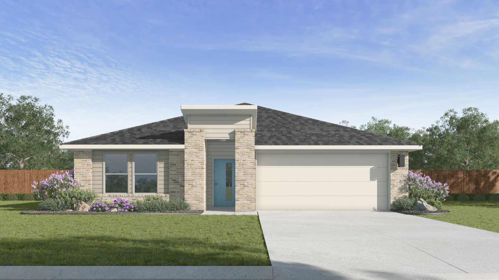 Exterior of new build home.