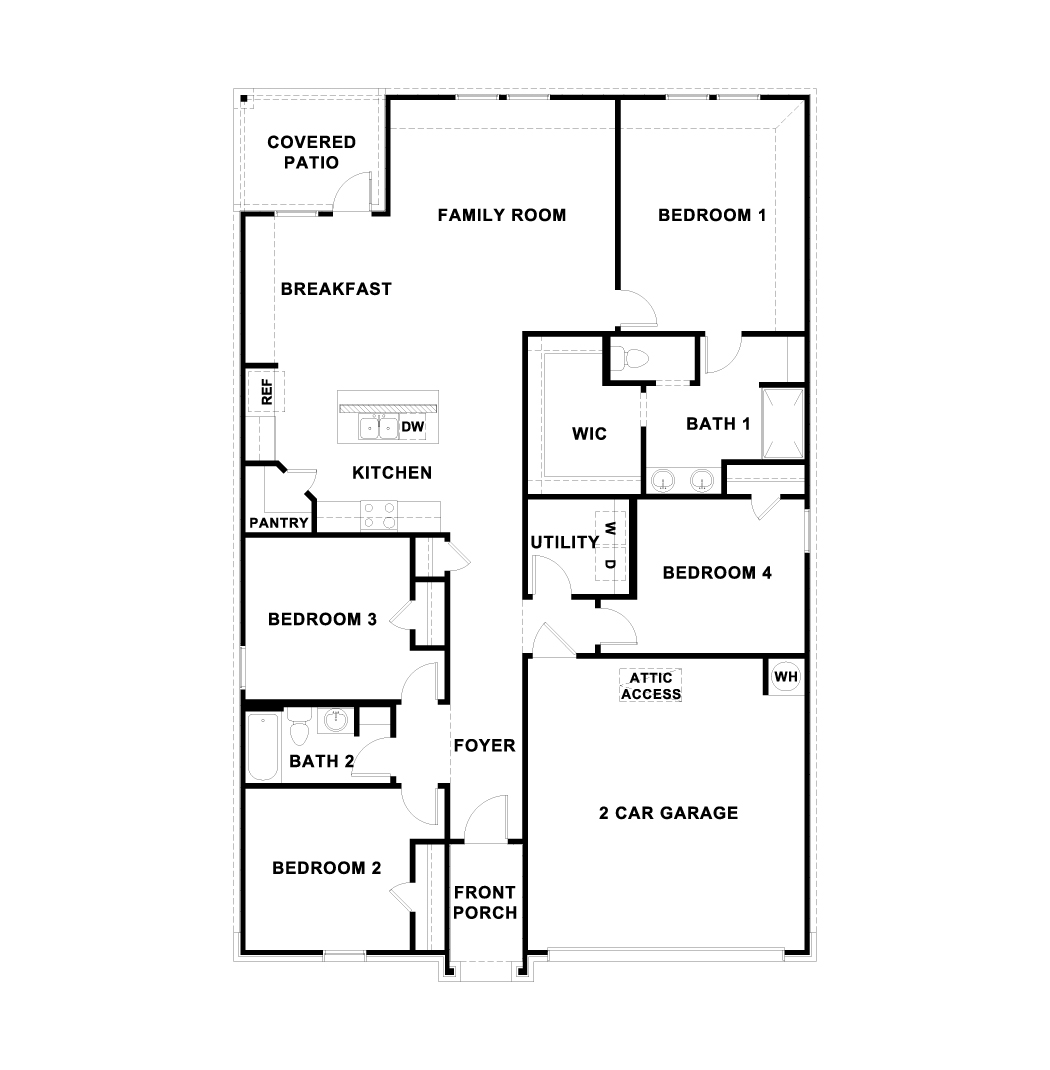 The Irvine floorplan at Southgrove in Kyle, TX.
