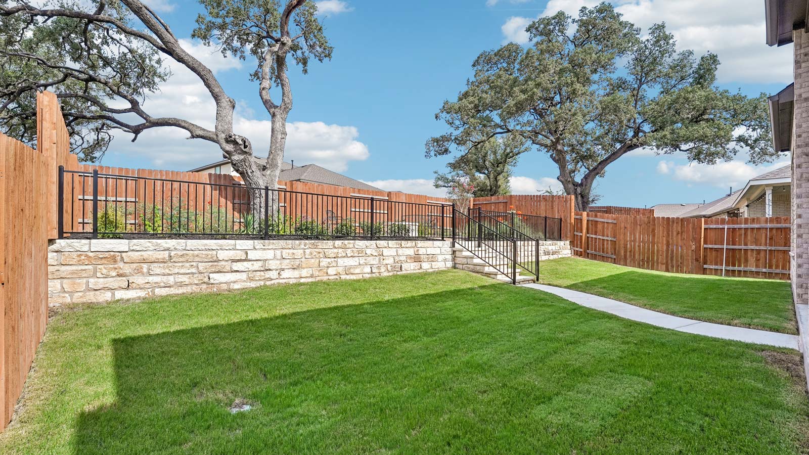 Spacious backyard.