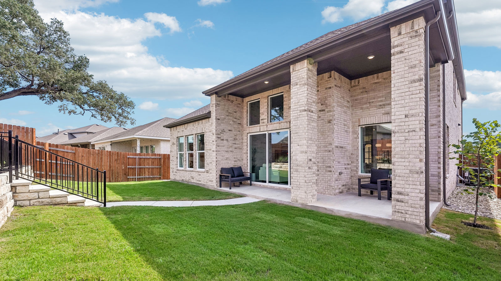 Beautiful covered back patio.