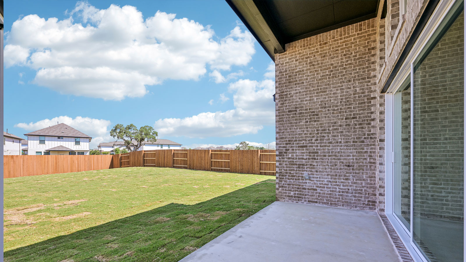 Covered back patio.