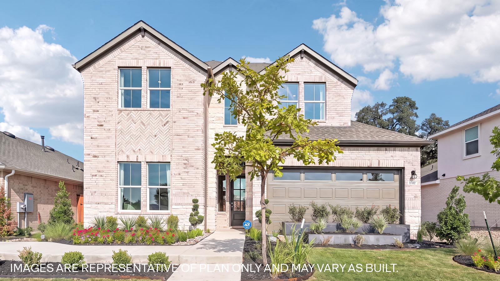The Garrett Floorplan at Bar W Ranch- Elevation W in Leander, TX