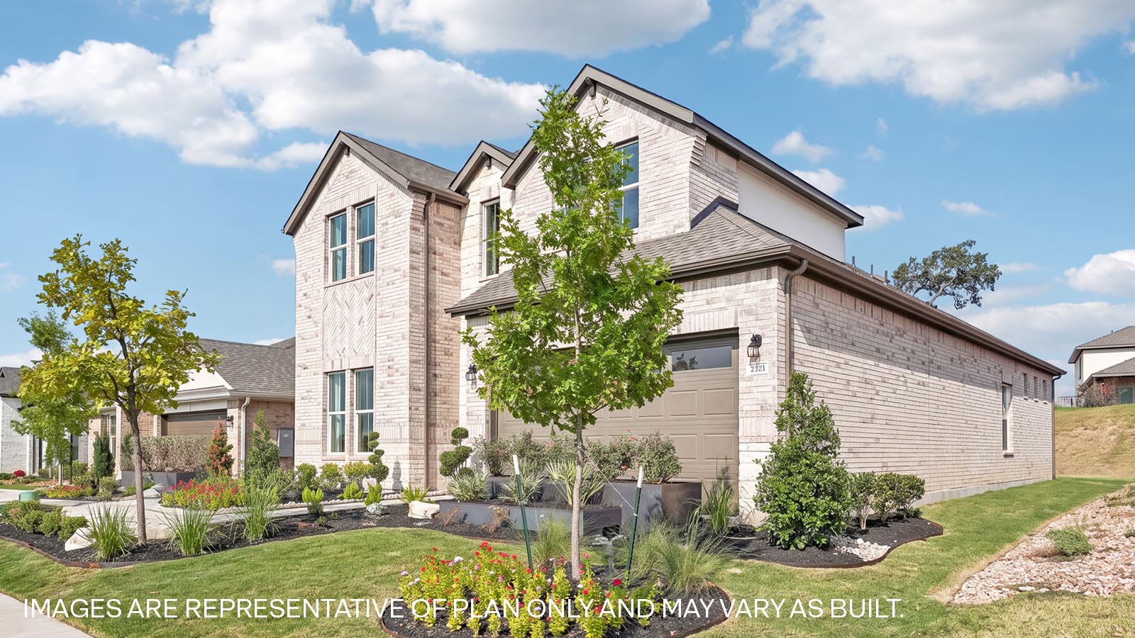 The Garrett Floorplan at Bar W Ranch- Elevation W in Leander, TX